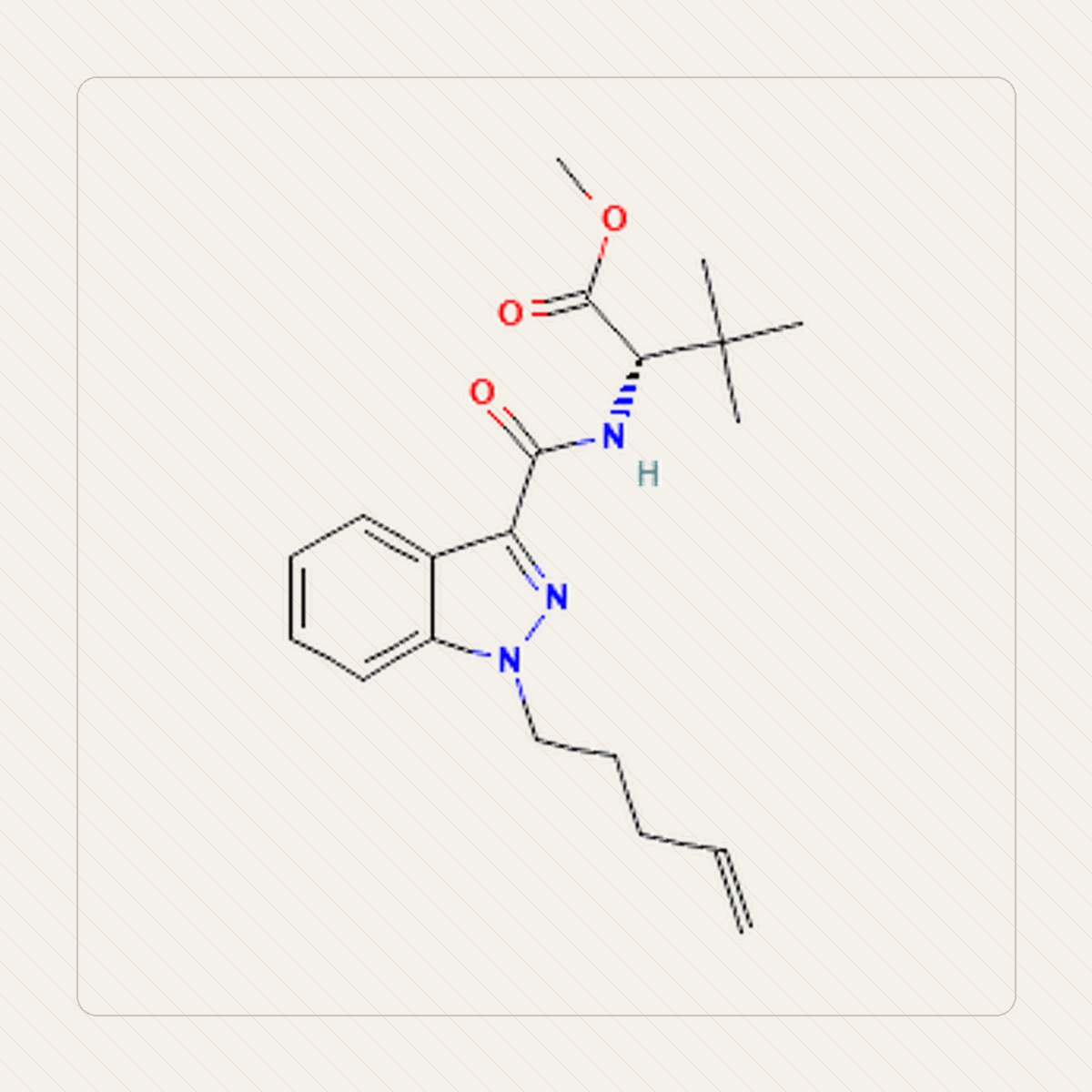 MDMB-4en-PINACA 4en-PINACA, 분자 구조의 교육용 그림